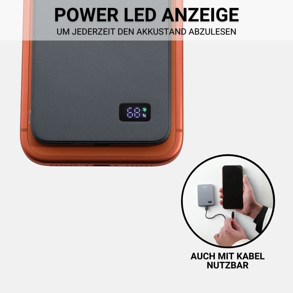 Darako™ PrimeCharge - magnetische Powerbank mit Überhitzungsschutz - DARAKO