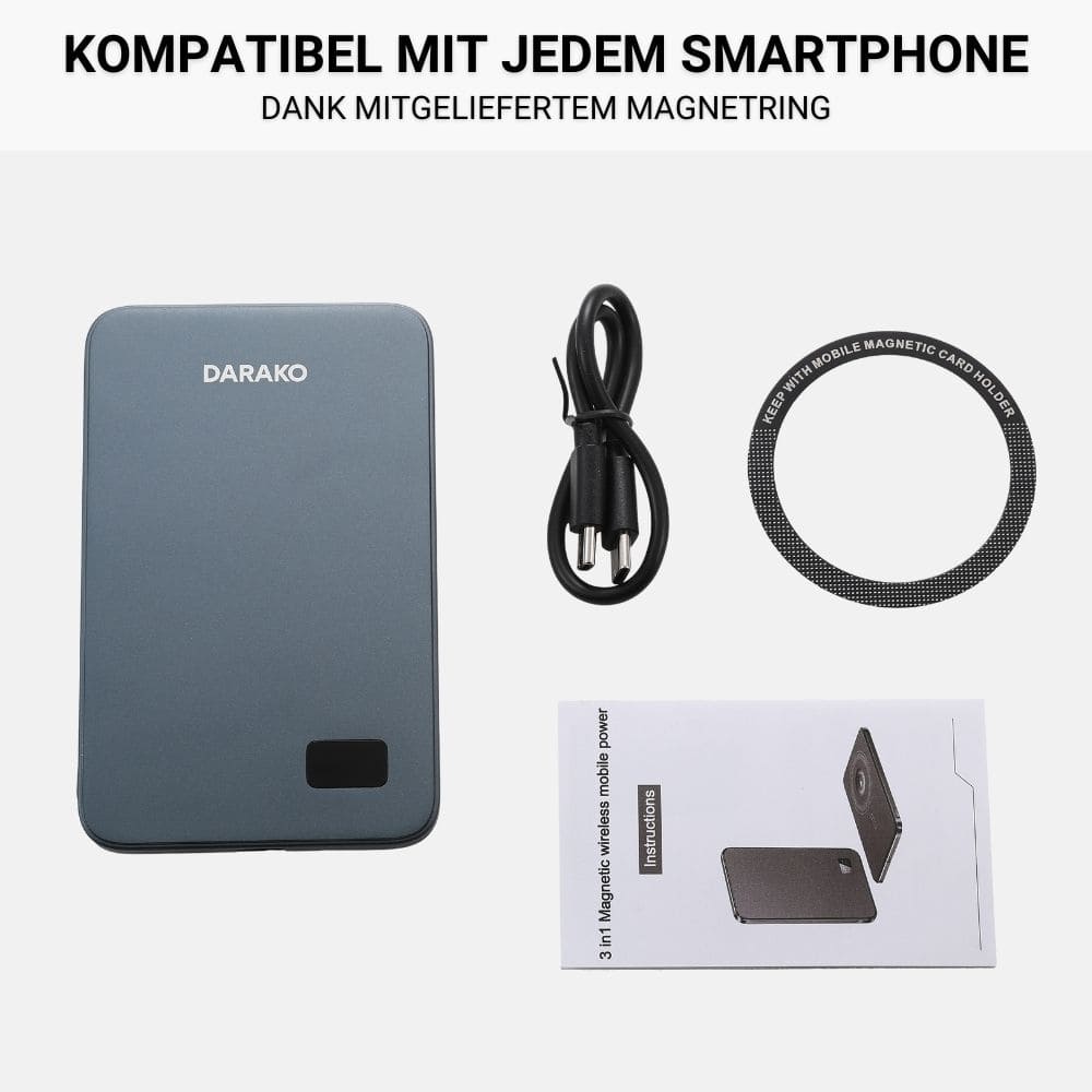 Darako™ PrimeCharge - magnetische Powerbank mit Überhitzungsschutz - DARAKO