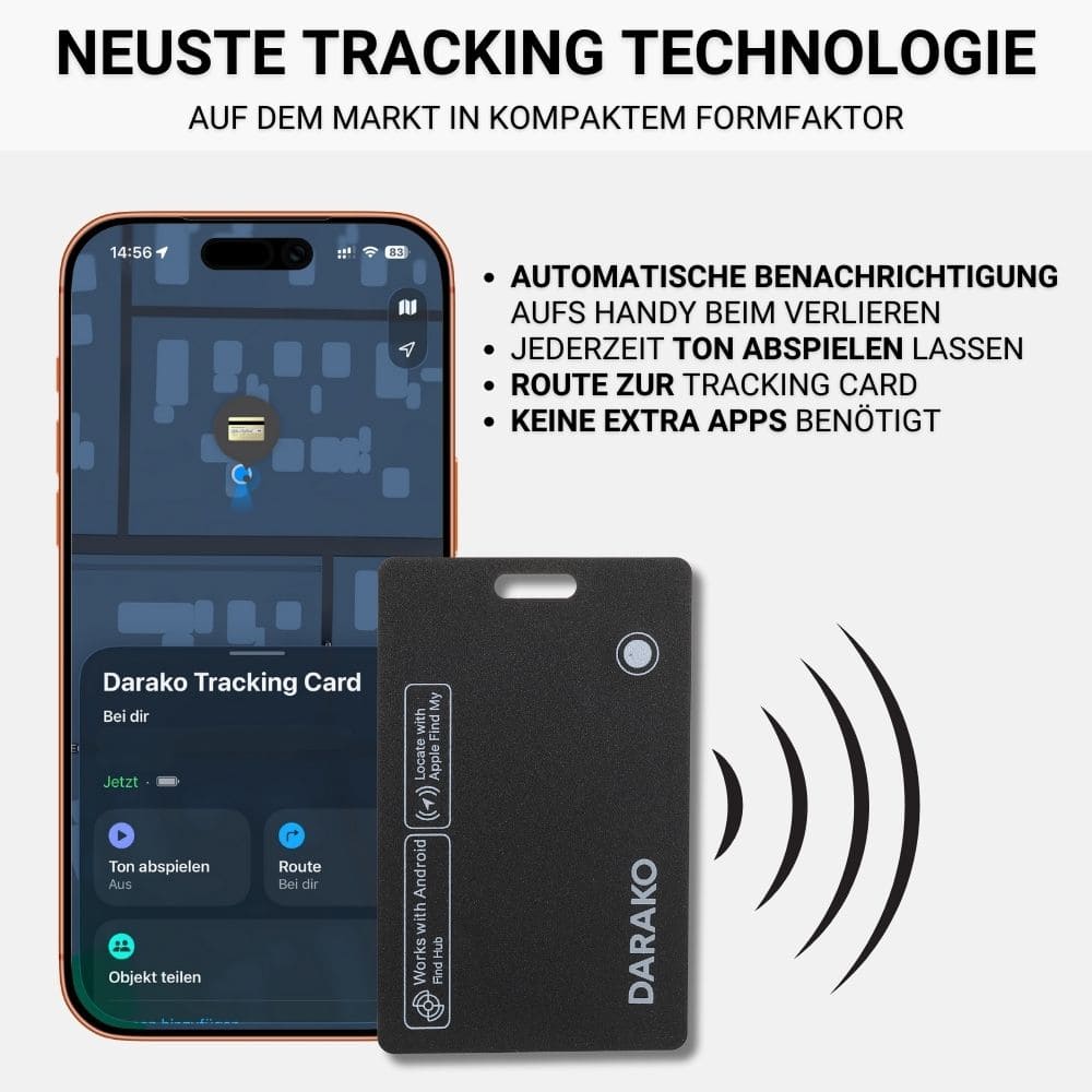 Darako™ Tracking Card - Orte dein Wallet überall - DARAKO