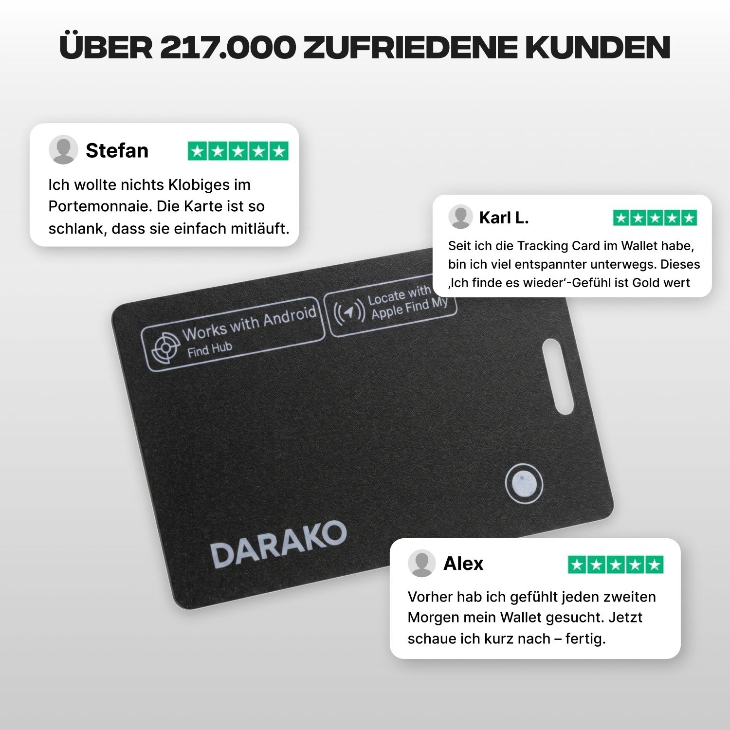 Darako™ Tracking Card – Orte deine Wertsachen überall - DARAKO