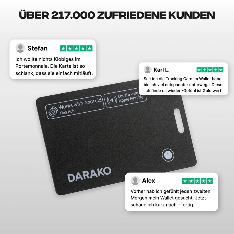 Darako™ Tracking Card – Orte deine Wertsachen überall - DARAKO